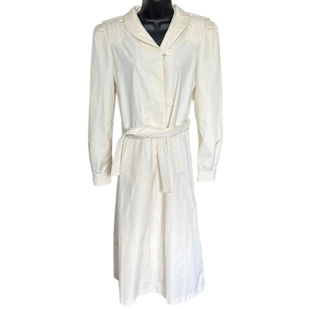 Vintage Saxton Hall Driving Coat Sz‎ 10T Cream Motoring Duster